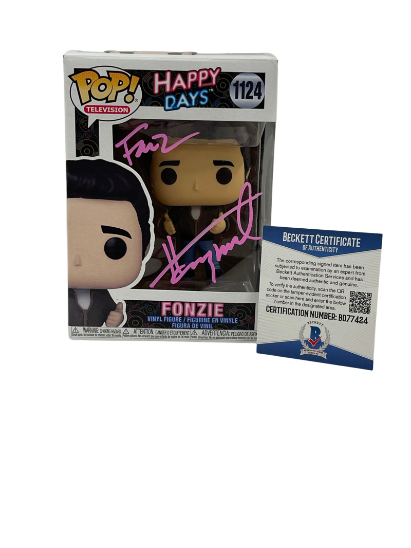 HENRY WINKLER SIGNED HAPPY DAYS FUNKO FONZ INSCRIPTION AUTOGRAPH BECKETT COA 3
