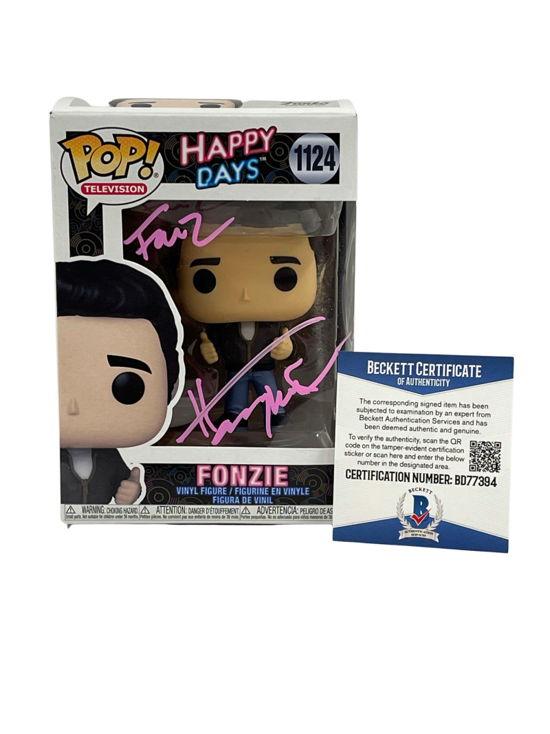 HENRY WINKLER SIGNED HAPPY DAYS FUNKO FONZ INSCRIPTION AUTOGRAPH BECKETT COA 6