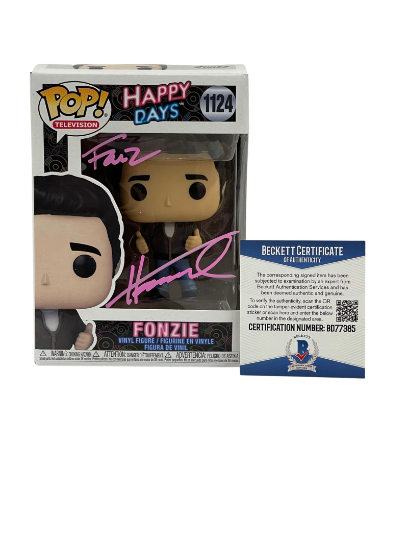 HENRY WINKLER SIGNED HAPPY DAYS FUNKO FONZ INSCRIPTION AUTOGRAPH BECKETT COA 10