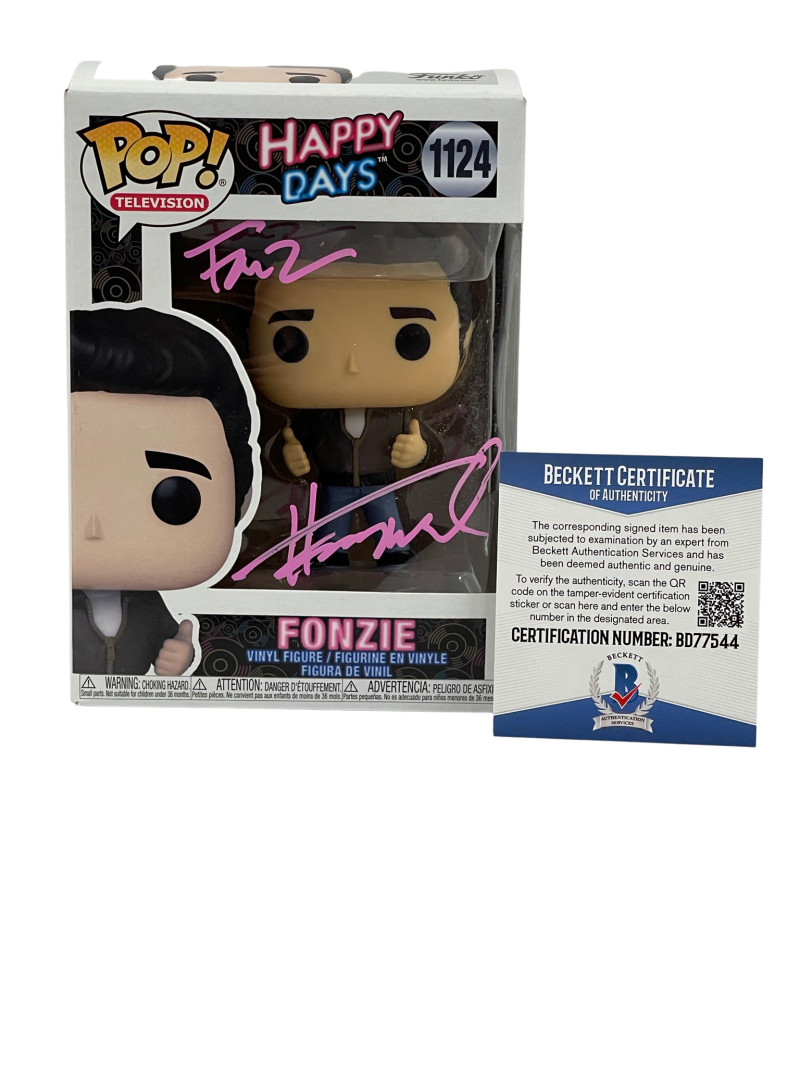 HENRY WINKLER SIGNED HAPPY DAYS FUNKO FONZ INSCRIPTION AUTOGRAPH BECKETT COA 12