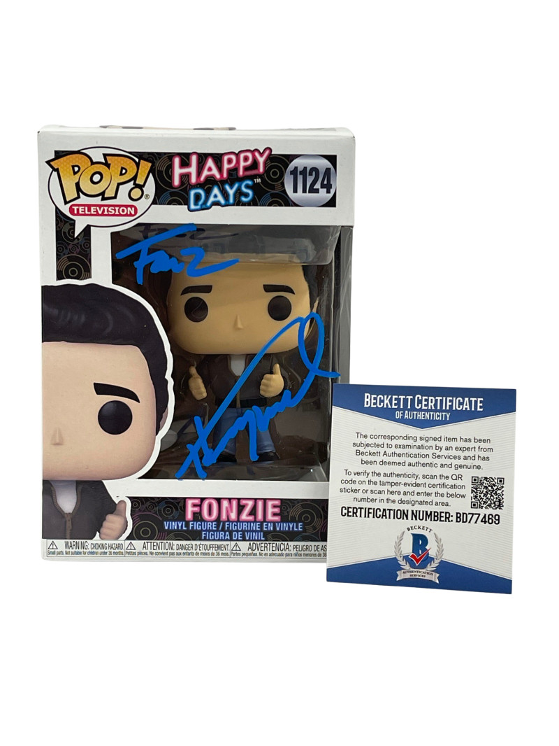 HENRY WINKLER SIGNED HAPPY DAYS FUNKO FONZ INSCRIPTION AUTOGRAPH BECKETT COA 46