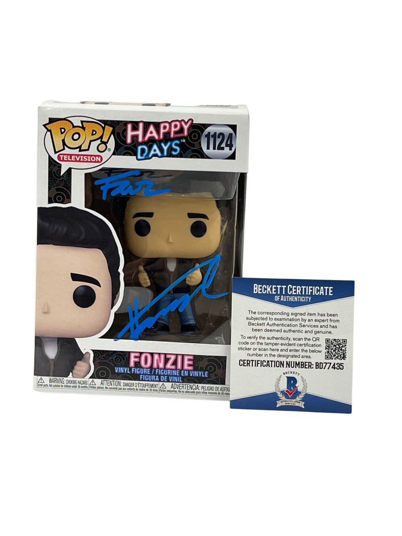 HENRY WINKLER SIGNED HAPPY DAYS FUNKO FONZ INSCRIPTION AUTOGRAPH BECKETT COA 47