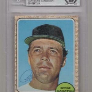 1968 TOPPS RON DAVIS VINTAGE SIGNED CARD BECKETT AUTHENTIC AUTOGRAPH