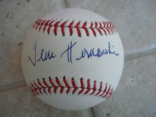 GENE HERMANSKI DODGERS DECEASED SIGNED OFFICIAL ML BALL