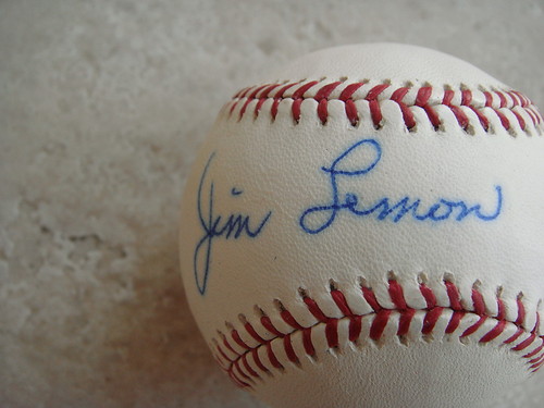 JIM LEMON SENATORS/TWINS SIGNED OFFICIAL ML BALL W/COA