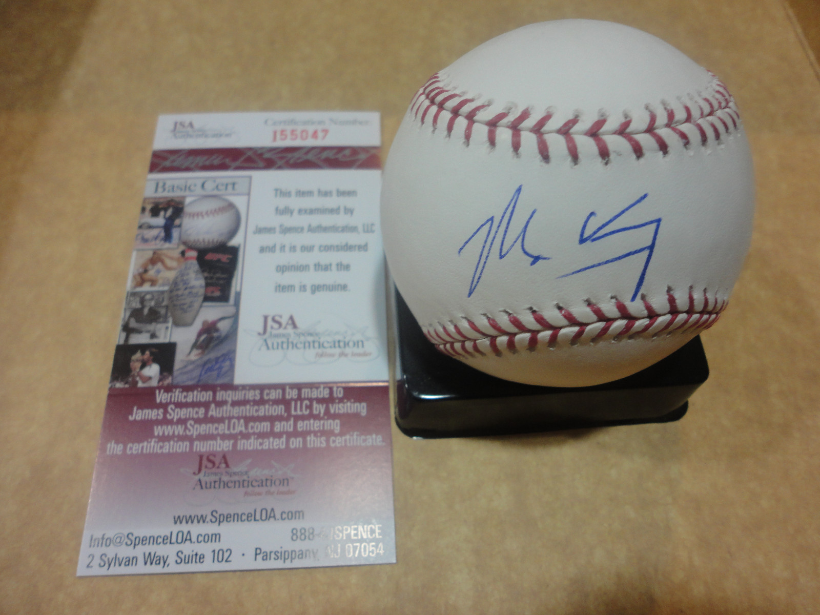 MATT KEMP LOS ANGELES DODGERS SIGNED AUTOGRAPH M.L. BASEBALL JSA COA #I55047 B