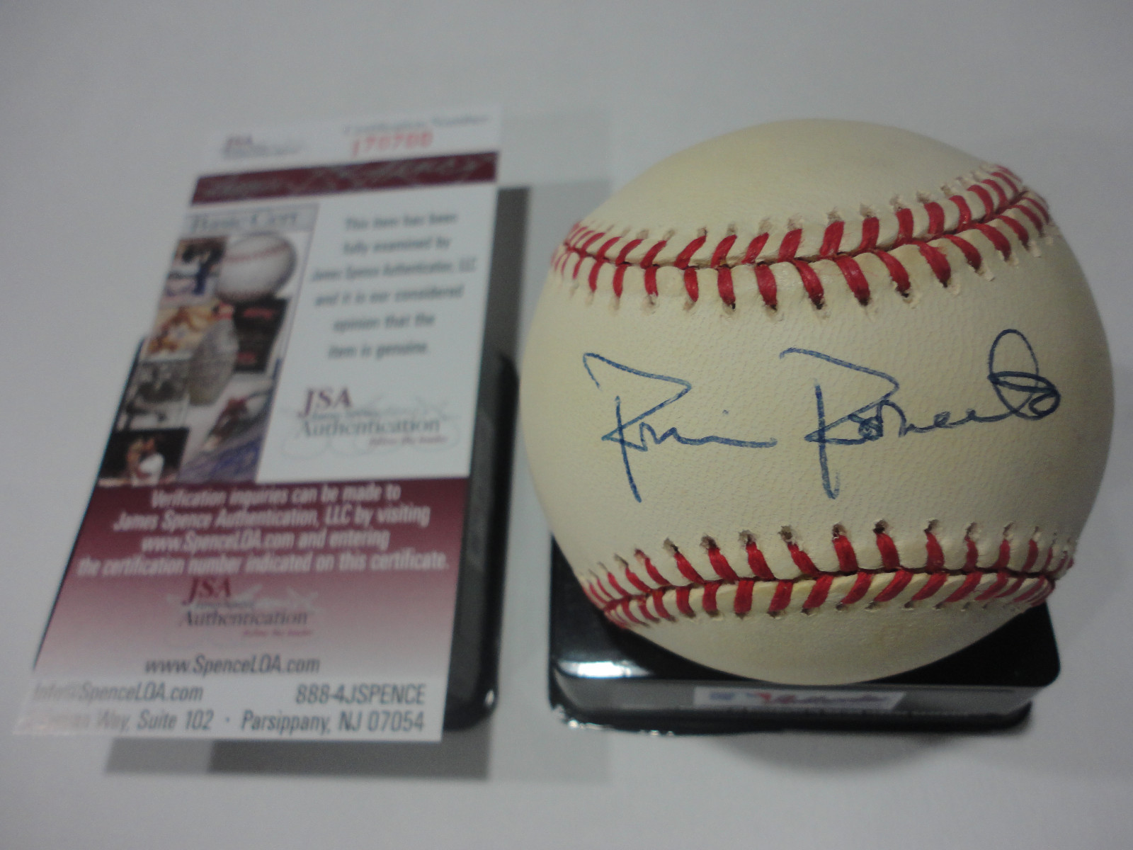 ROBIN ROBERTS PHILLIES DECEASED SIGNED AUTOGRAPHED N.L. BASEBALL JSA COA #I70700