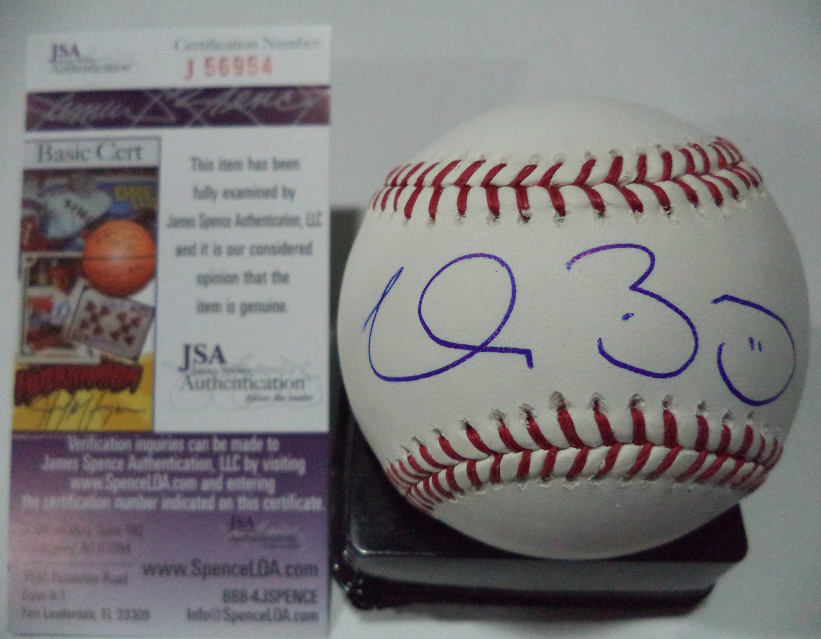 CLAY BUCHHOLZ BOSTON RED SOX SIGNED AUTOGRAPHED M.L. BASEBALL JSA COA #J56954