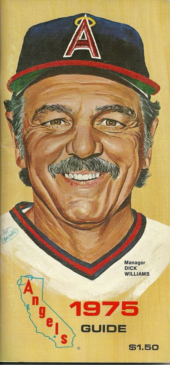 ANAHEIM ANGELS MLB BASEBALL 1975 MEDIA GUIDE VINTAGE GREAT COLOR AUTHENTIC RARE COLLECTIBLE MEMORABILIA