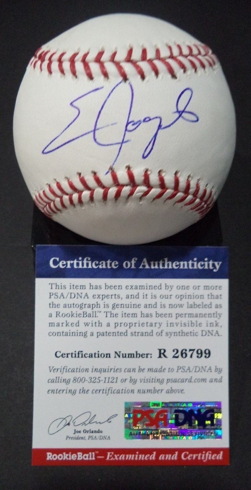 ERIC JAGIELO NY YANKEES SIGNED ROMLB BASEBALL 