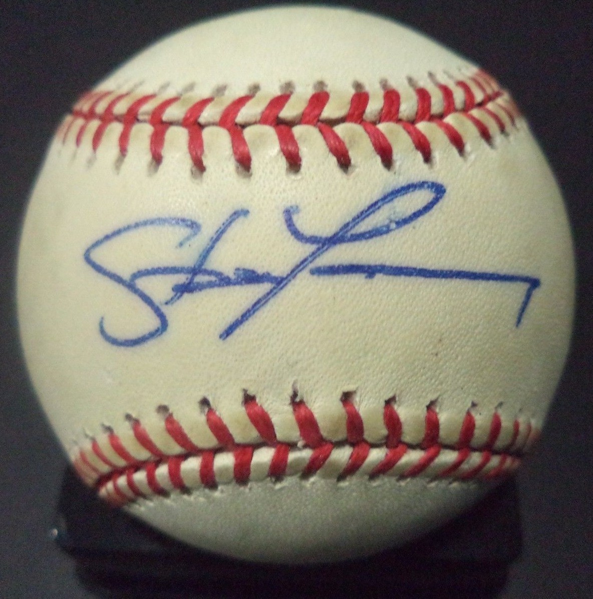 STEVE LOMASNEY BOSTON RED SOX SIGNED AUTOGRAPHED AMERICAN LEAGUE BASEBALL W/COA