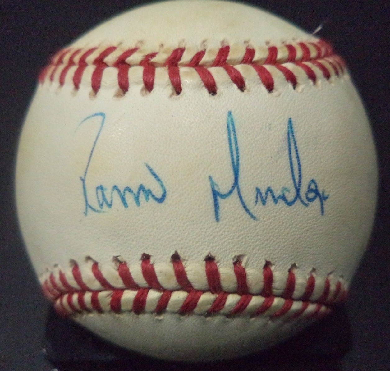 RAMIRO MENDOZA YANKEES/RED SOX SIGNED AUTOGRAPHED A.L. BASEBALL W/COA