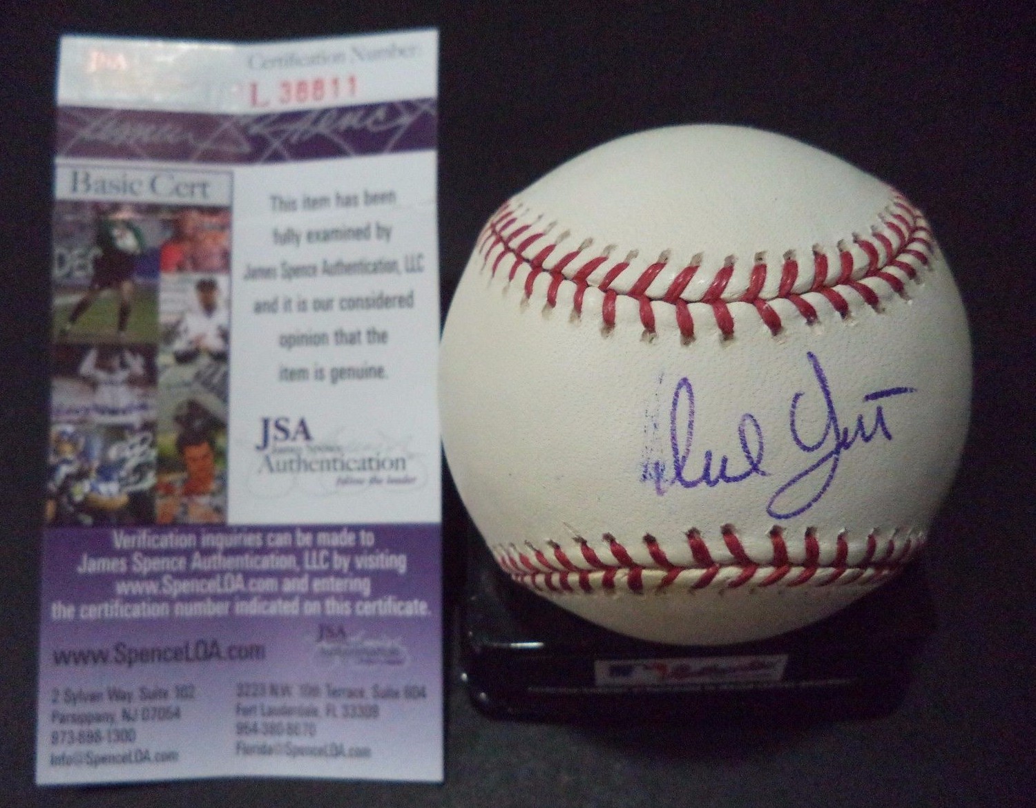 NED YOST KANSAS CITY ROYALS MANAGER SIGNED AUTO ROMLB BASEBALL JSA COA #L38811