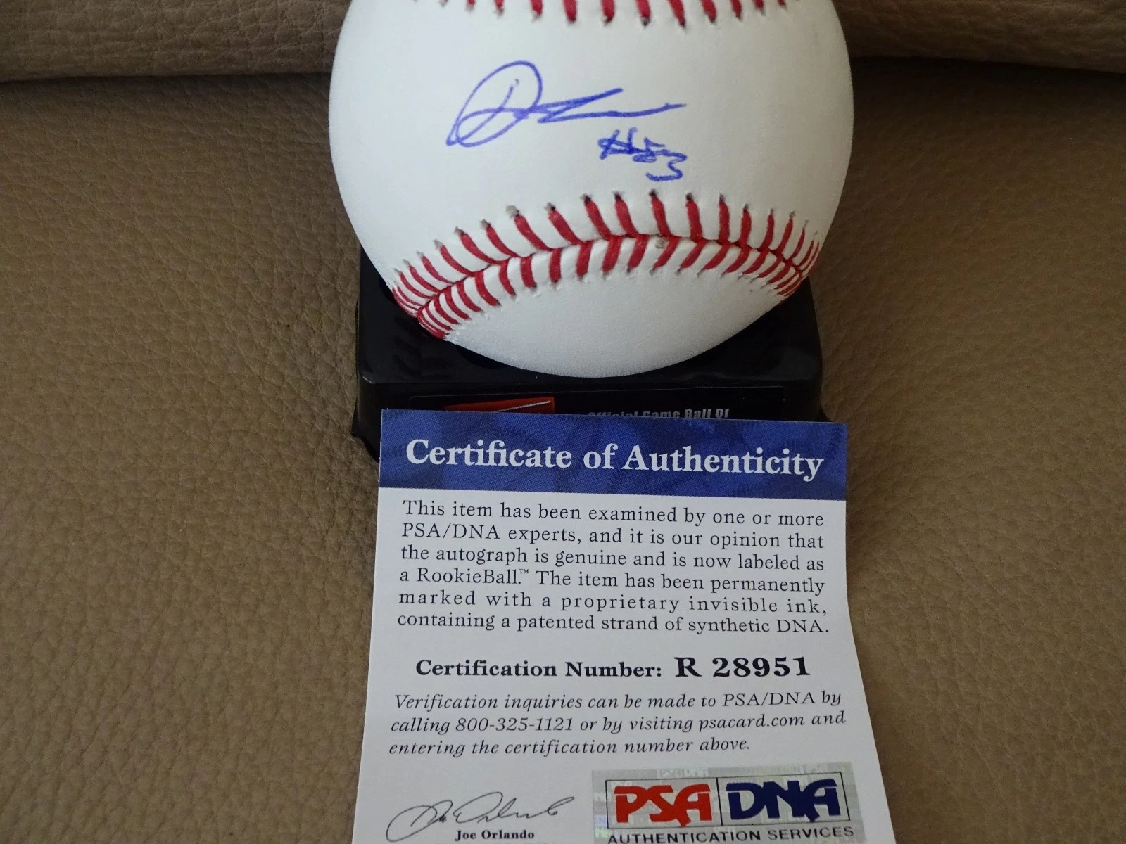 AUSTIN WILSON SEATTLE MARINERS SIGNED AUTOGRAPHED ROMLB BASEBALL PSA R28951