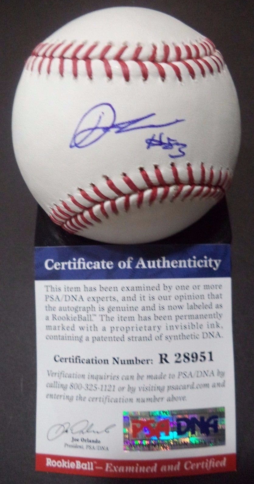 AUSTIN WILSON MARINERS SIGNED M.L BASEBALL ROOKIE GRAPH PSA/DNA COA #R28951