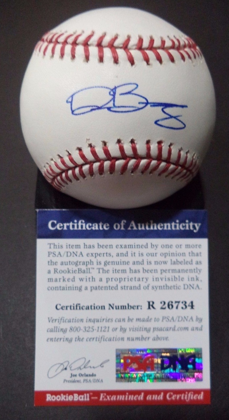DYLAN BUNDY ORIOLES SIGNED AUTO ROMLB BASEBALL PSA/DNA COA ROOKIE GRAPH #R26734