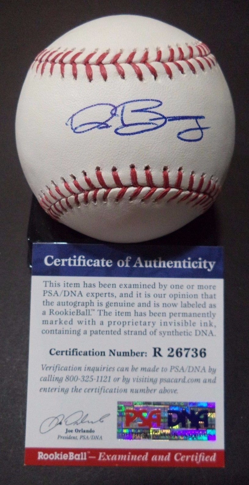 DYLAN BUNDY ORIOLES SIGNED AUTO ROMLB BASEBALL PSA/DNA COA ROOKIE GRAPH #R26736