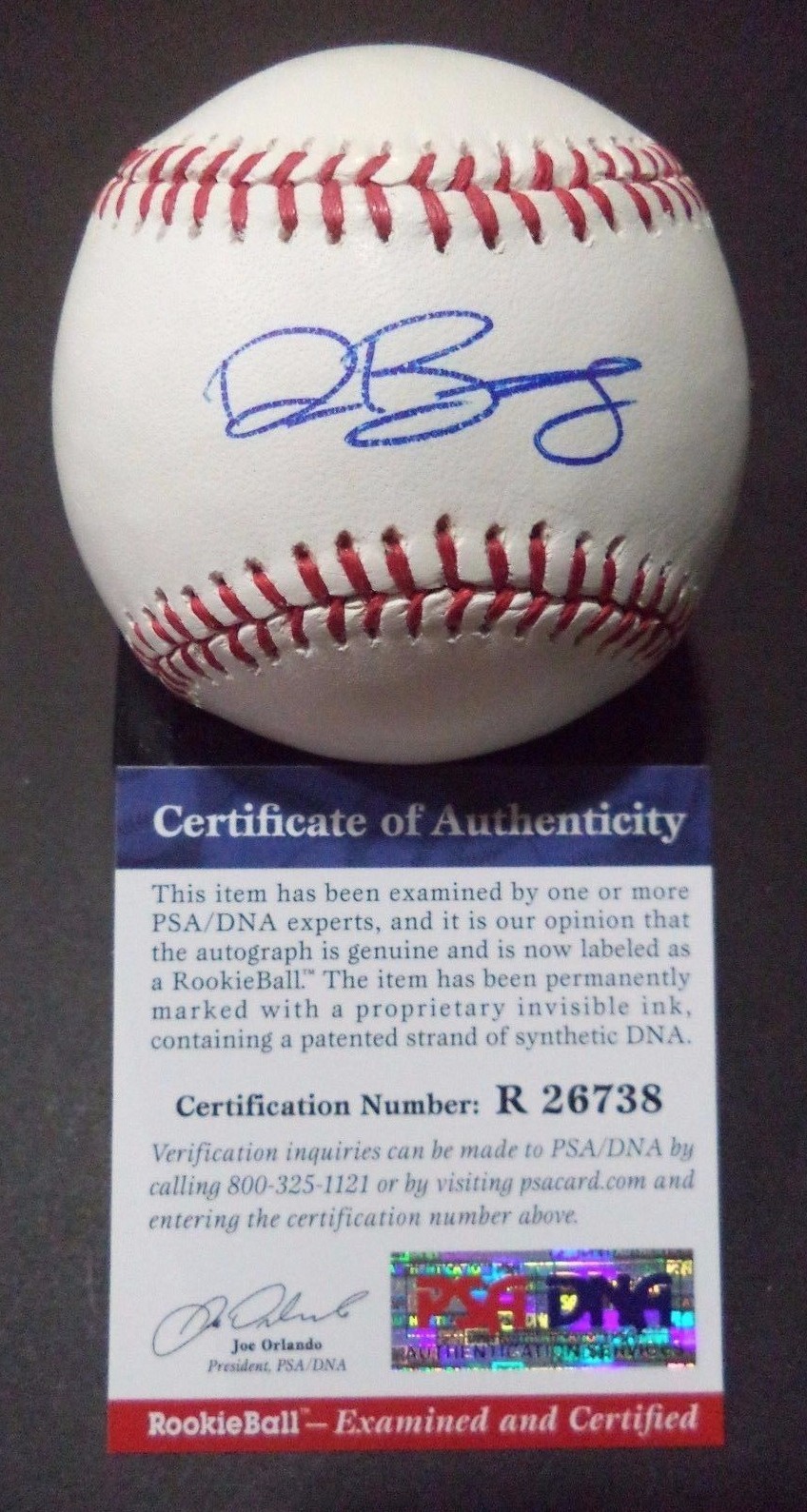 DYLAN BUNDY ORIOLES SIGNED AUTO ROMLB BASEBALL PSA/DNA COA ROOKIE GRAPH #R26738