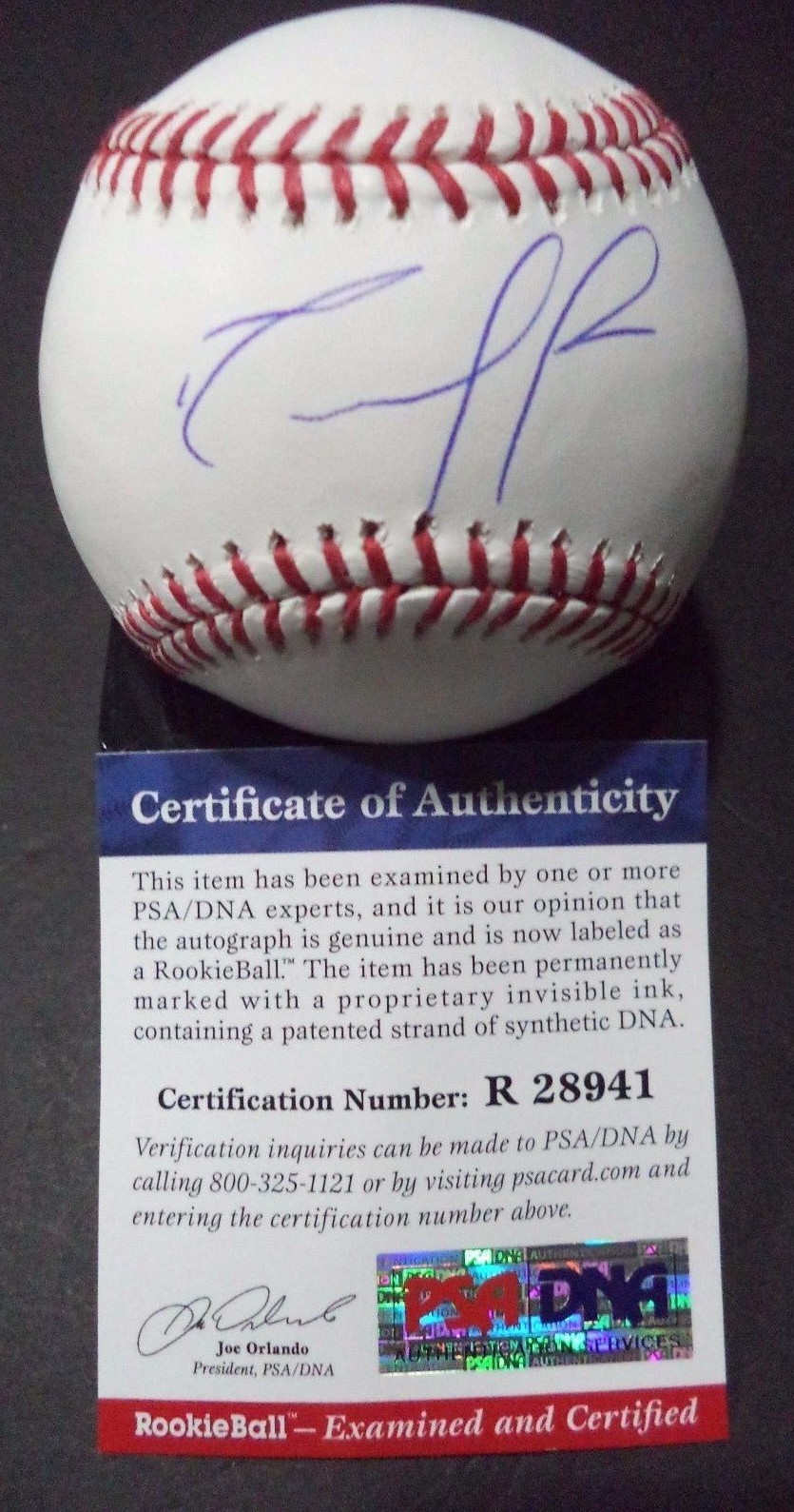 RENATO NUNEZ OAKLAND A'S SIGNED AUTO ROMLB BASEBALL PSA/DNA ROOKIE GRAPH #R28941
