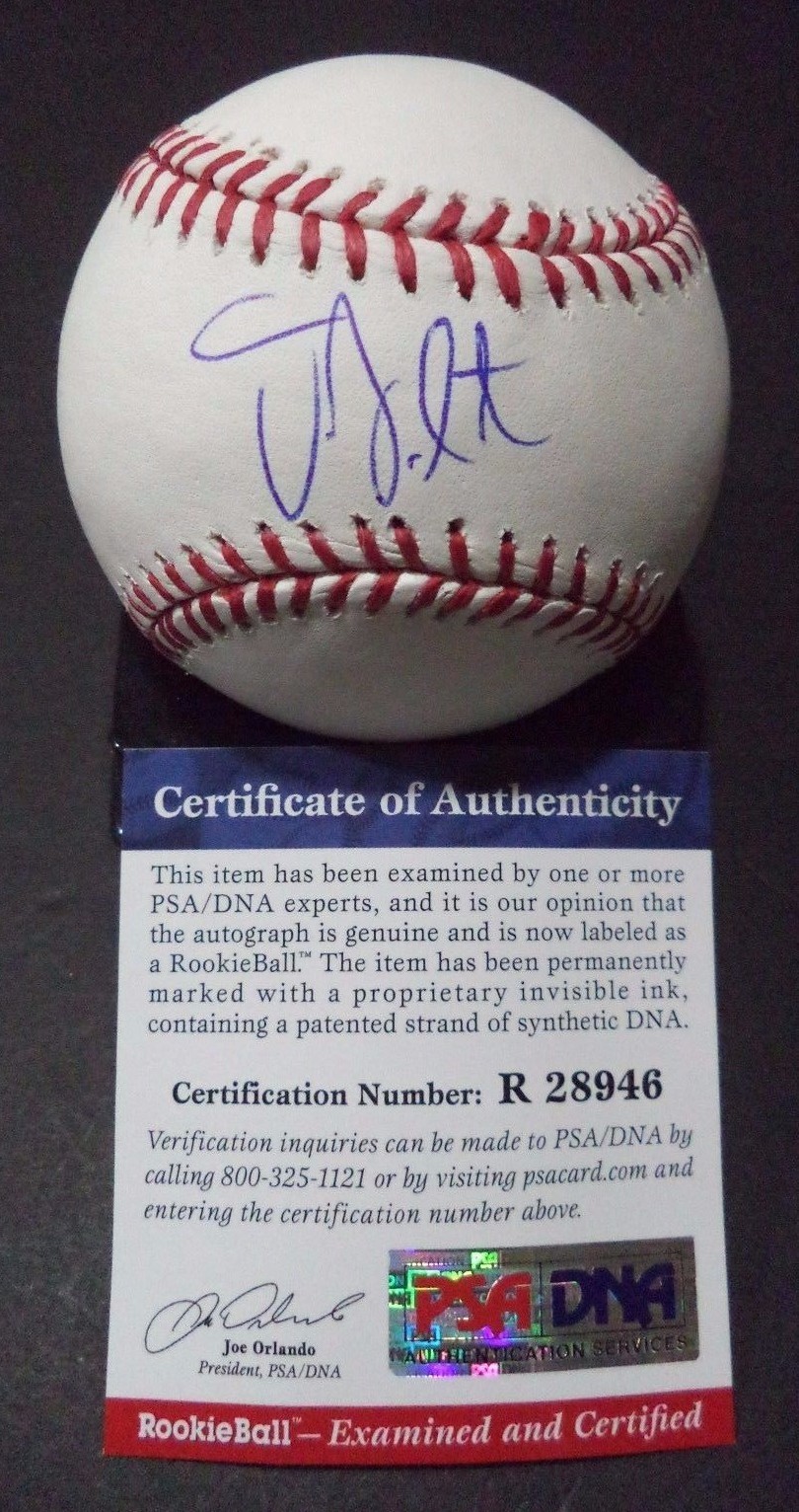 D.J. PETERSON MARINERS SIGNED ROMLB BASEBALL ROOKIE GRAPH PSA/DNA COA #R28946