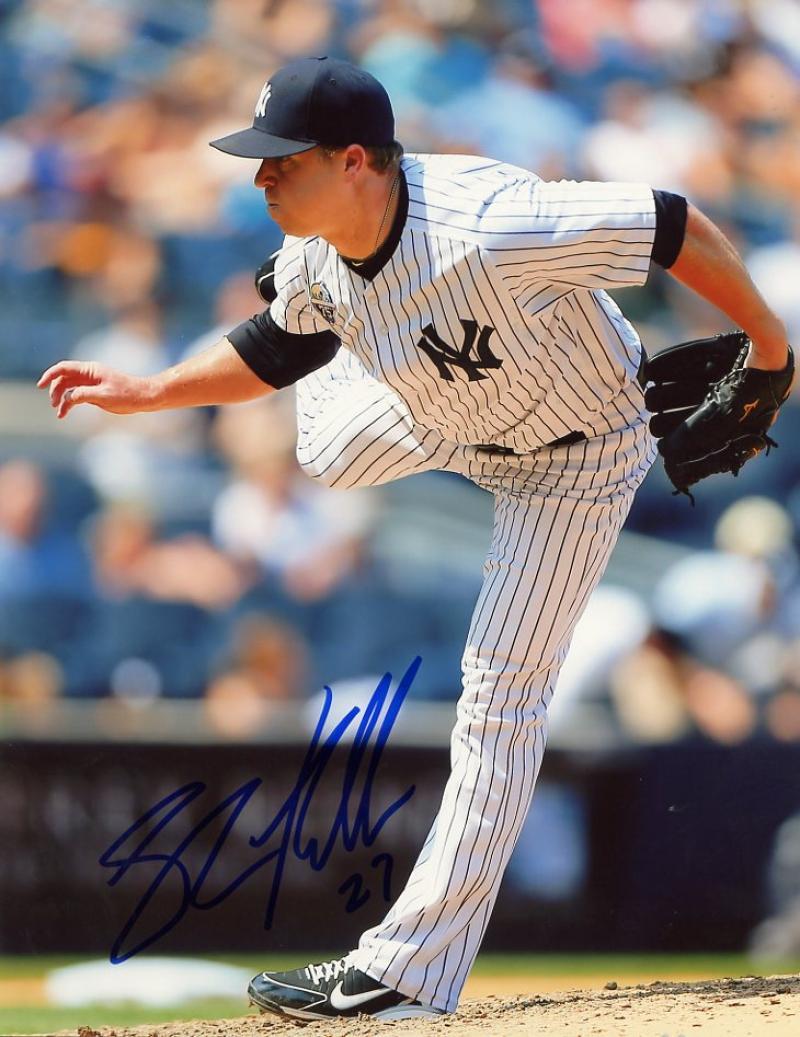 SHAWN KELLY PINSTRIPES NEW YORK YANKEES SIGNED AUTOGRAPHED W/COA