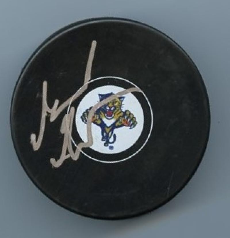 GERAD GALLANT COACH FLORIDA PANTHERS SIGNED HOCKEY PUCK W/ COA
