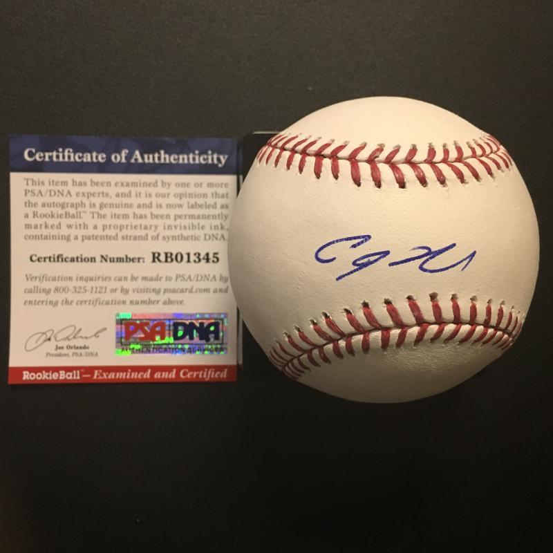 A.J. REED HOUSTON ASTROS ROOKIE SIGNED AUTOGRAPHED BASEBALL PSA RB01345