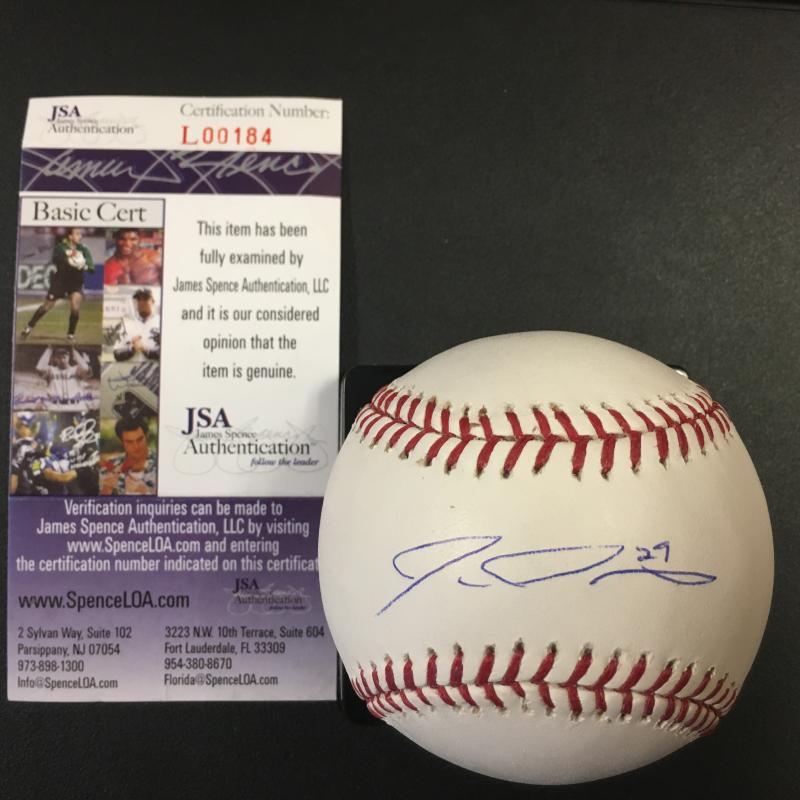 IKE DAVIS JEWISH A'S/PIRATES SIGNED BASEBALL JSA L00184