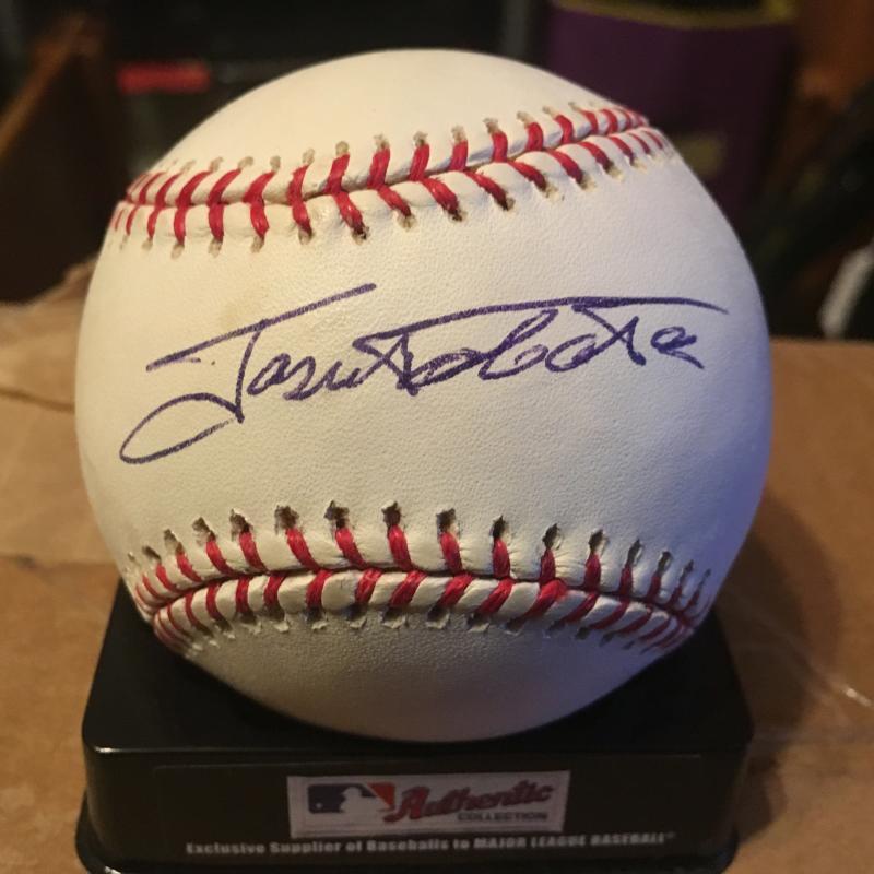 JOSE TABATA PIRATES/YANKEES M.L. SIGNED BASEBALL W/COA