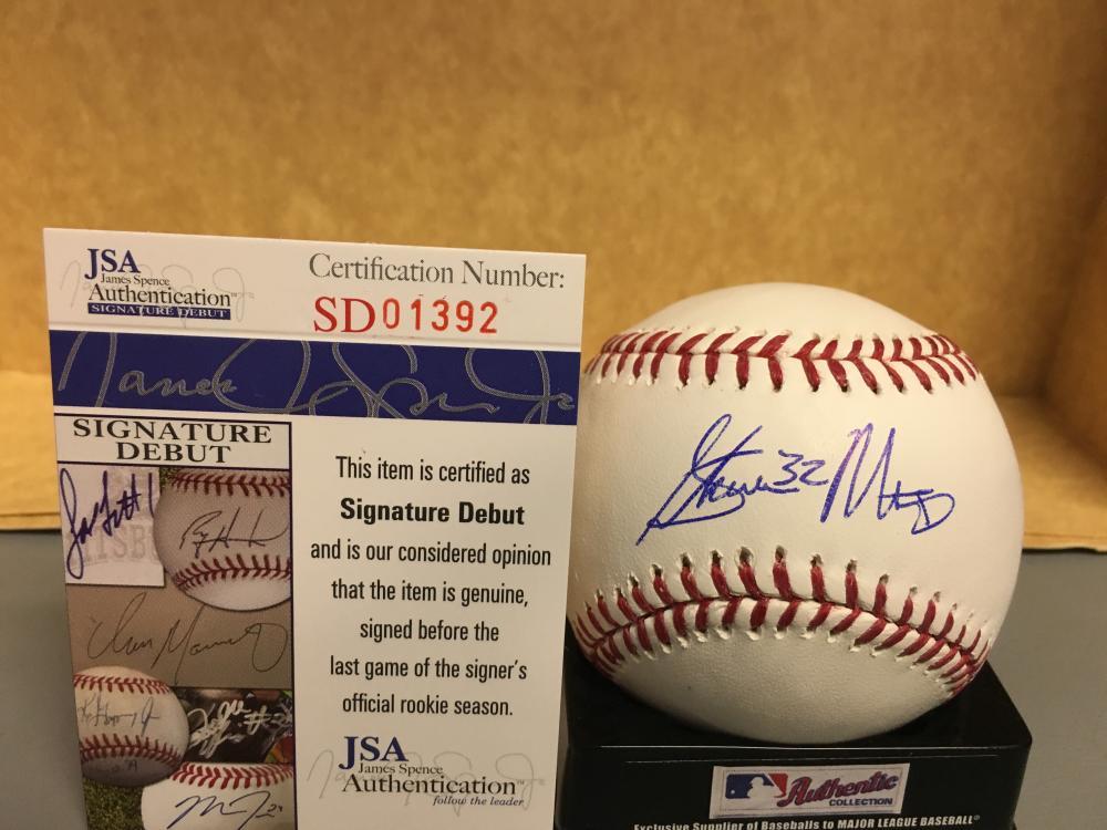 STEVEN STEVE MATZ NEW YORK METS 50TH SIGNATURE DEBUT M.L. SIGNED BASEBALL JSA SD