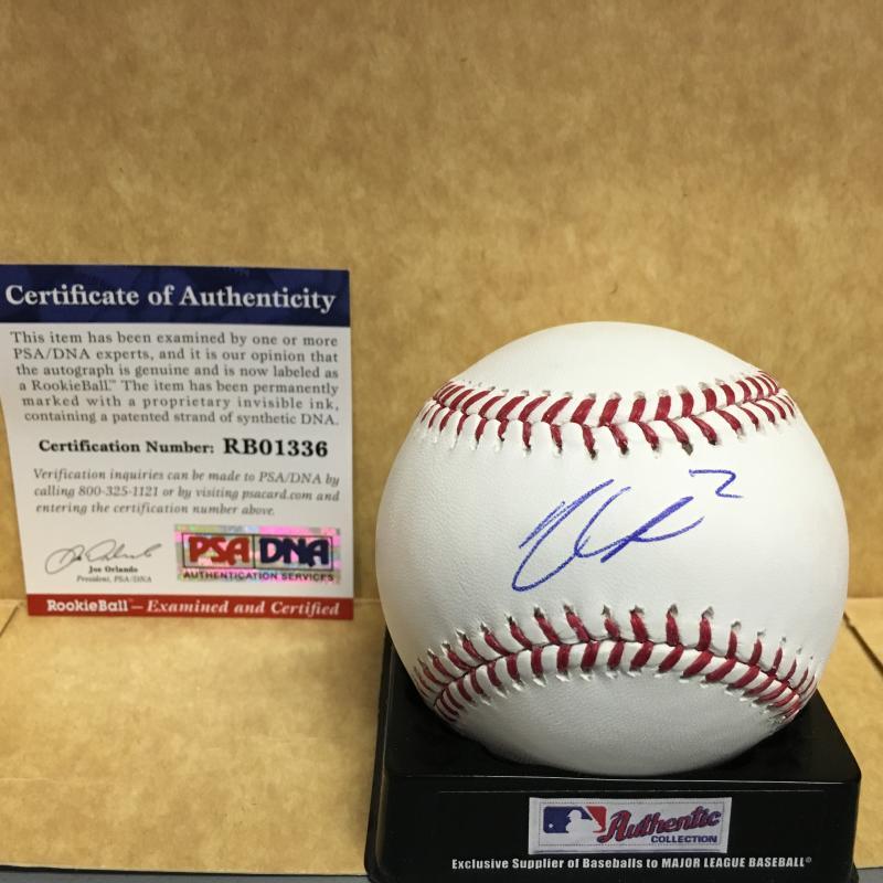 CORNELIUS RANDOLPH PHILADELPHIA PHILLIES ROOKIE BALL M.L. SIGNED BASEBALL PSA RB