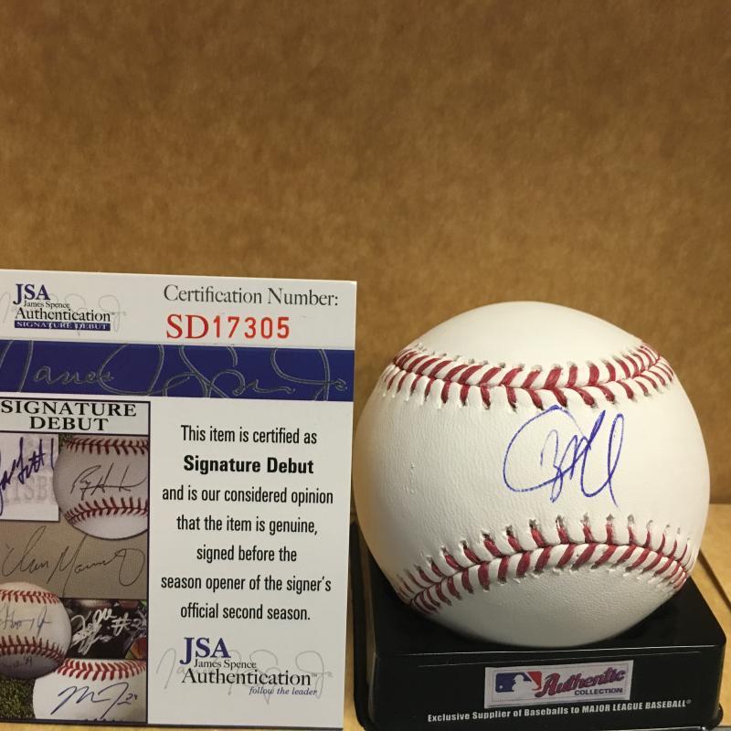 J.P. CRAWFORD PILADELPHIA PHILLIES SIGNATURE DEBUT M.L. SIGNED BASEBALL JSA SD17