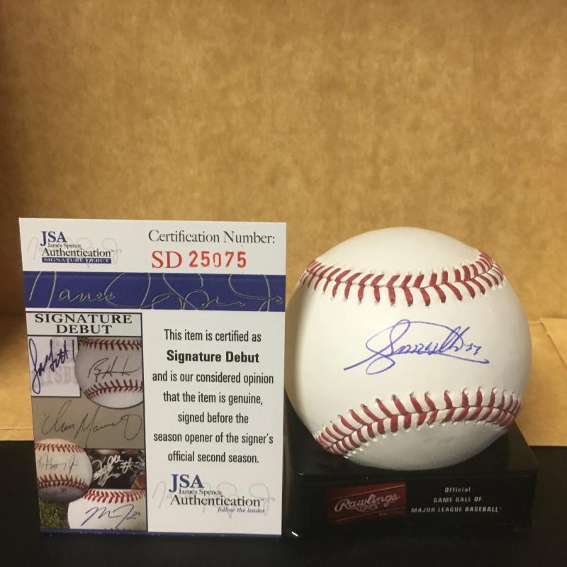 STEVEN MOYA DETROIT TIGERS M.L. SIGNED BASEBALL JSA SD25075