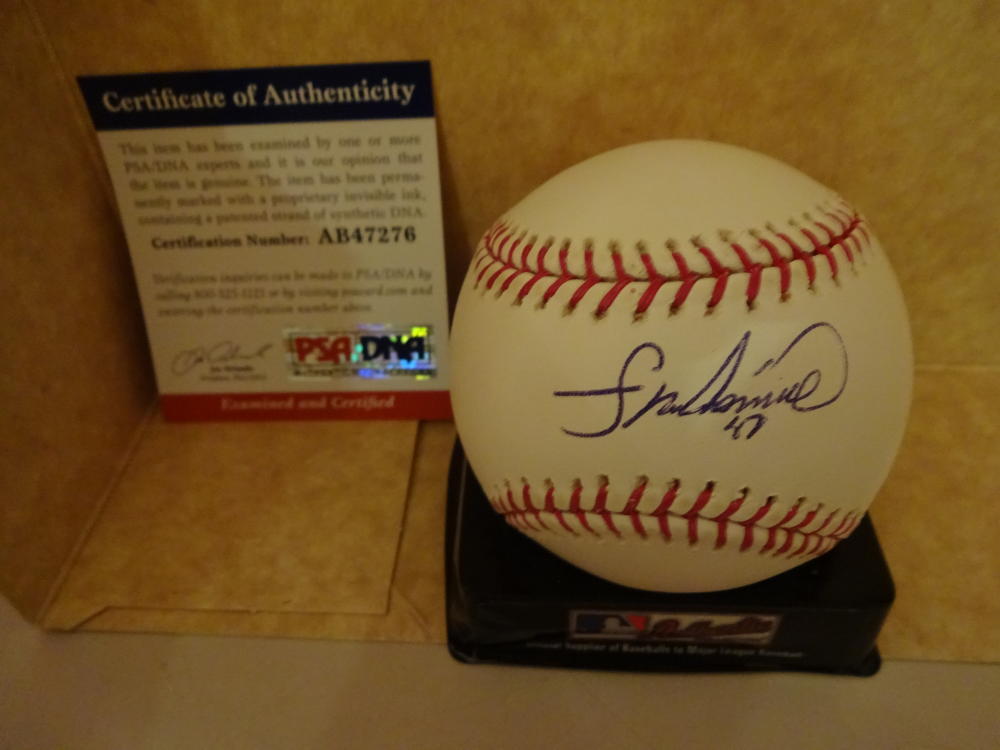 FRANCISCO LIRIANO HOUSTON ASTROS SIGNED AUTOGRAPHED BASEBALL PSA AB47