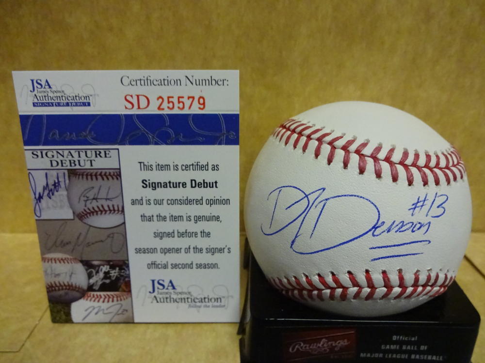 DAVID DENSON MILWAUKEE BREWERS SIGNATURE DEBUT M.L BASEBALL JSA SD25579