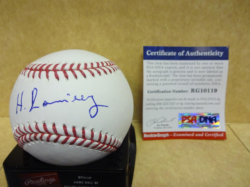 HAROLD RAMIREZ TORONTO BLUE JAYS ROOKIE GRAPH SIGNED M.L BASEBALL PSA RG10119