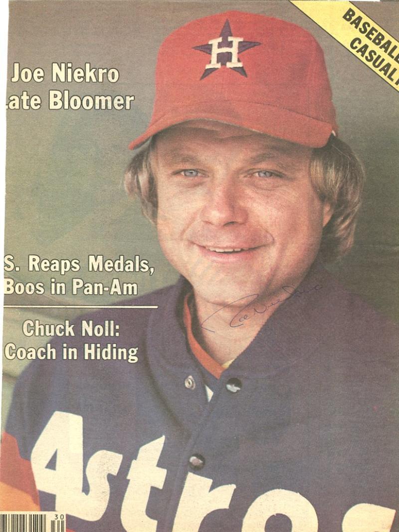 JOE NIEKRO DECEASED ASTROS SIGNED SPORT MAGAZINE COVER