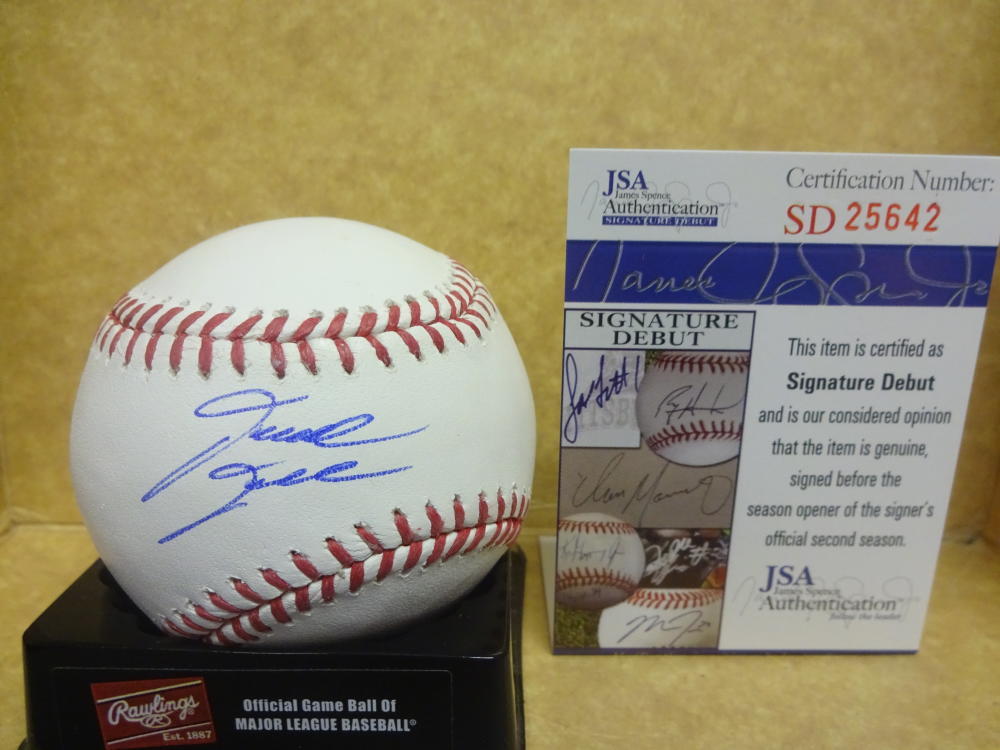 DAVID DAHL COLORADO ROCKIES SIGNATURE DEBUT SIGNED M.L. BASEBALL JSA SD25642