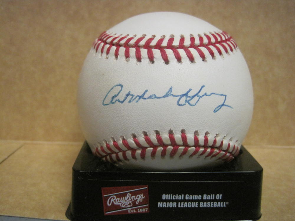 ART MAHAFFEY CARDINALS/PHILLIES SIGNED AUTOGRAPHED N.L. BASEBALL W/COA
