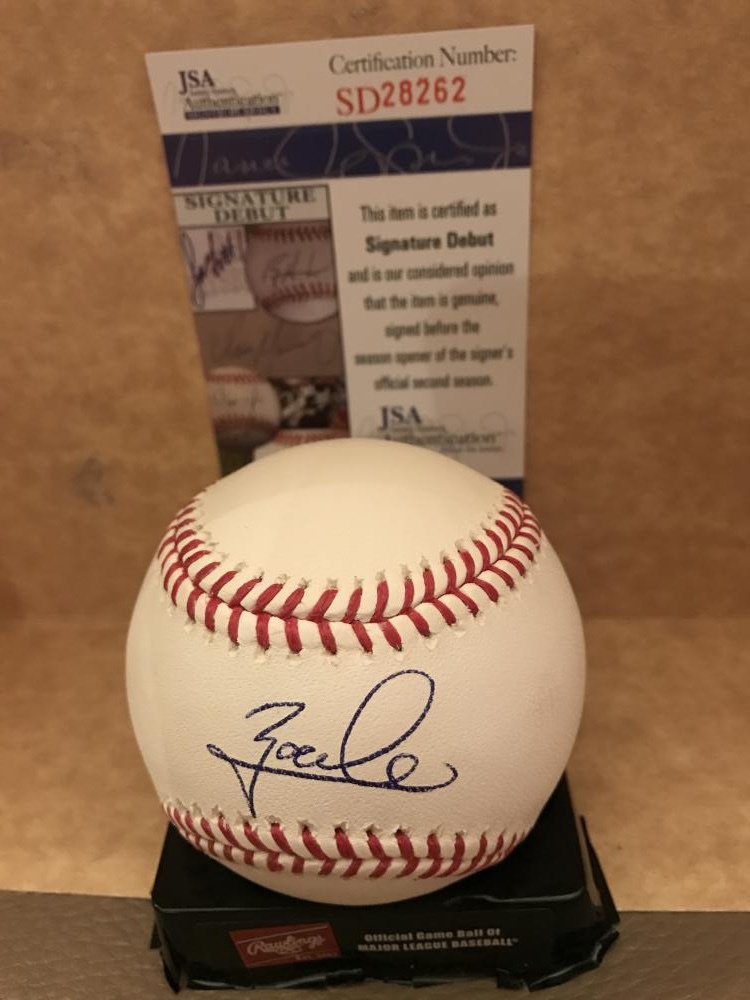ZACK COLLINS CHICAGO WHITE SOX SIGNED AUTOGRAPHED M.L. BASEBALL JSA SD28262 COLLECTIBLE MEMORABILIA