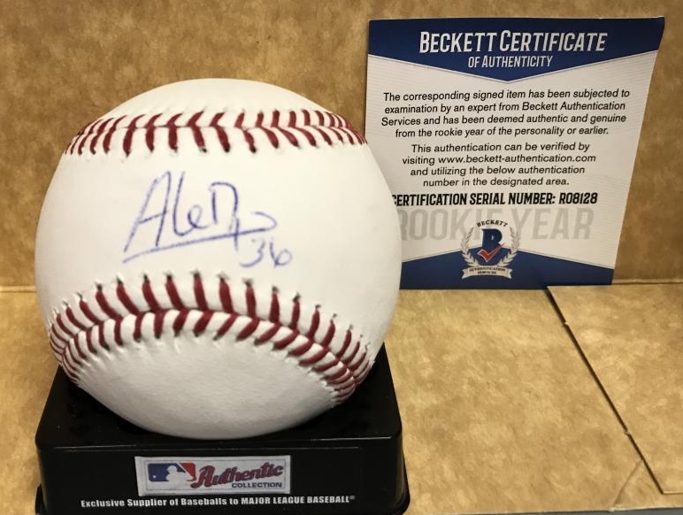 ALEDMYS DIAZ ST. LOUIS CARDINALS SIGNED M.L. BASEBALL ROOKIE YEAR BECKETT COA