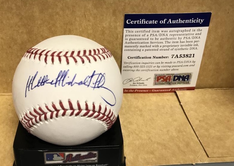 MATT DUFFY GIANTS/TAMPA BAY RAYS SIGNED AUTO M.L BASEBALL PSA 7A53821