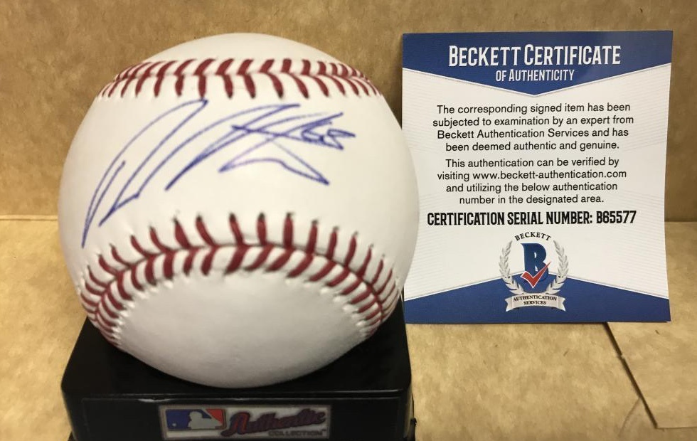 DELLIN BETANCES NEW YORK YANKEES SIGNED M.L. BASEBALL BECKETT AUTHENTICATION