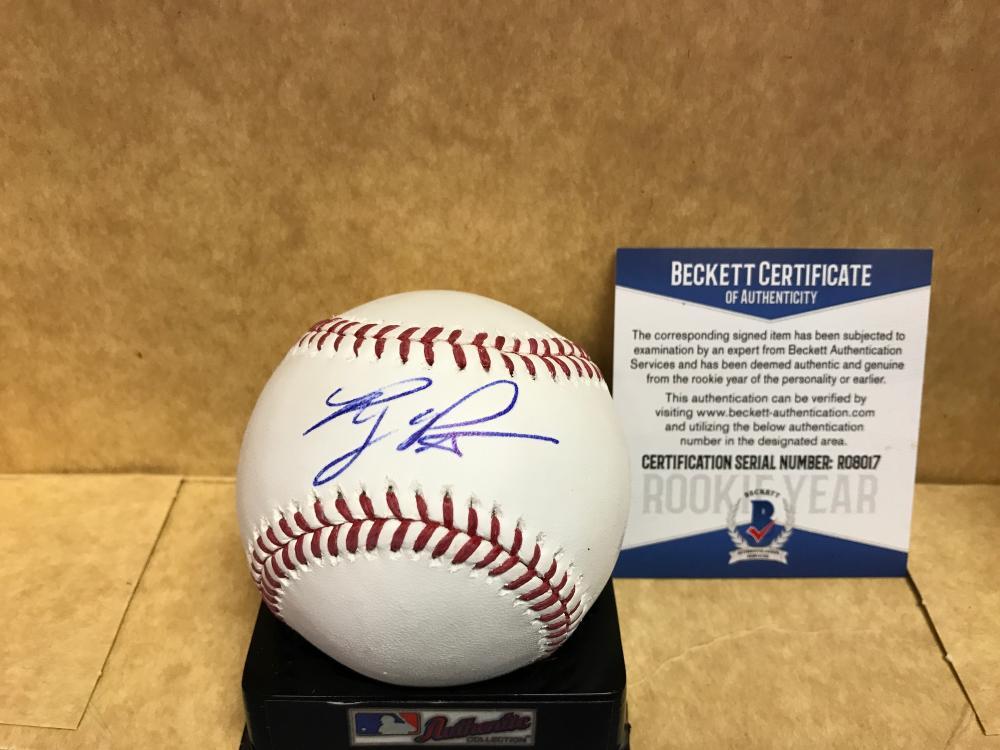 RILEY PINT OAKLAND A'S ROOKIE YEAR SIGNED M.L. BASEBALL BECKETT AUTH. R08017