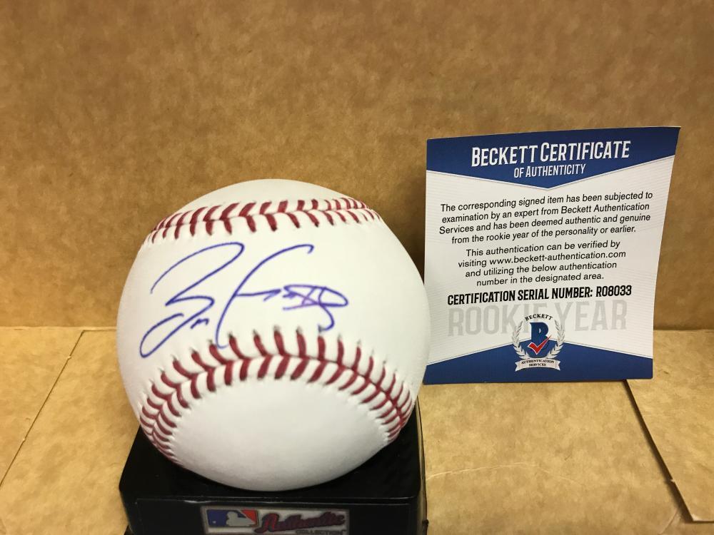 JOE GATTO LOS ANGELES ANGELS ROOKIE YEAR SIGNED M.L. BASEBALL BECKETT AUTH. R08