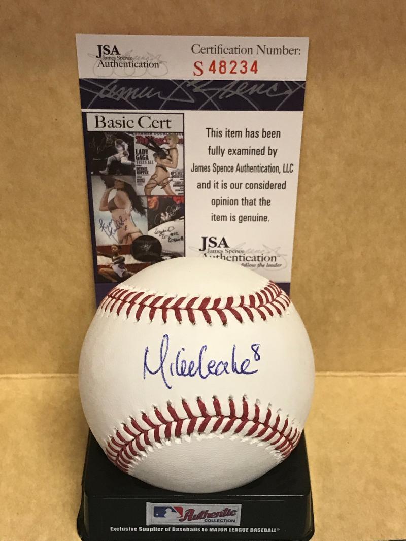 MIKE LEAKE ST. LOUIS CARDINALS SIGNED M.L. BASEBALL JSA S48234