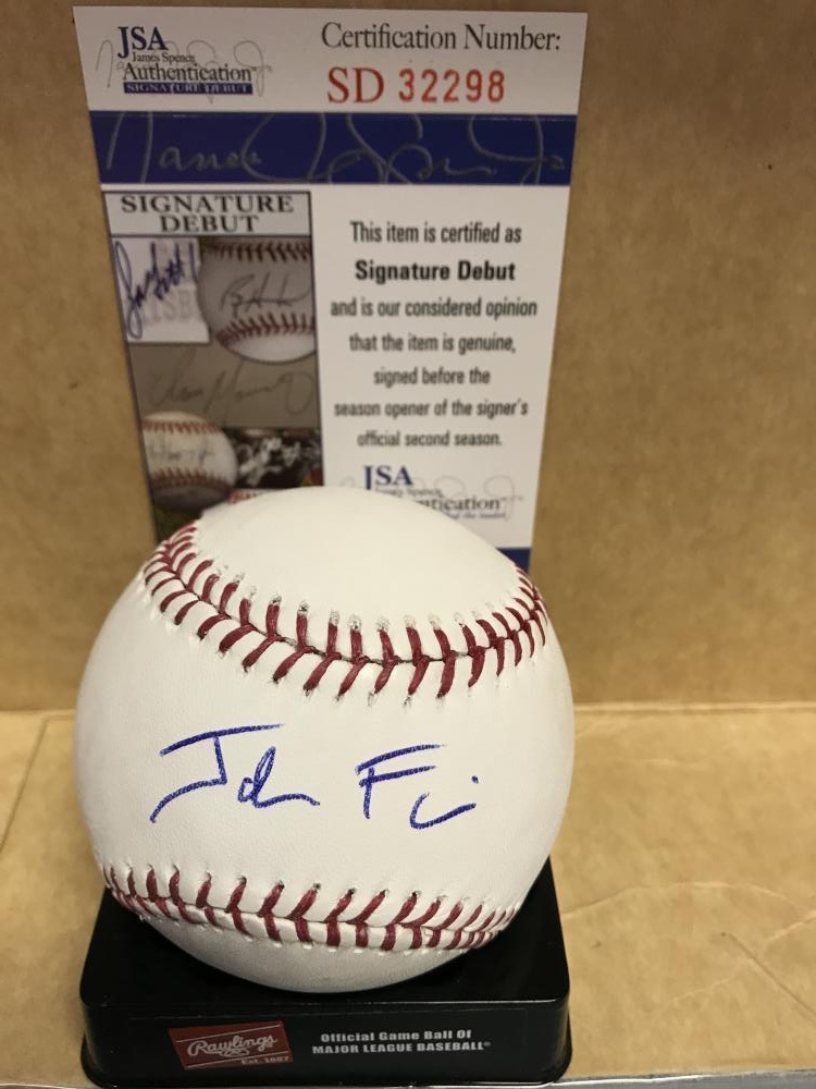 JACOB FARIA TAMPA BAY RAYS SIGNED M.L. BASEBALL SIGNATURE DEBUT SD32298
