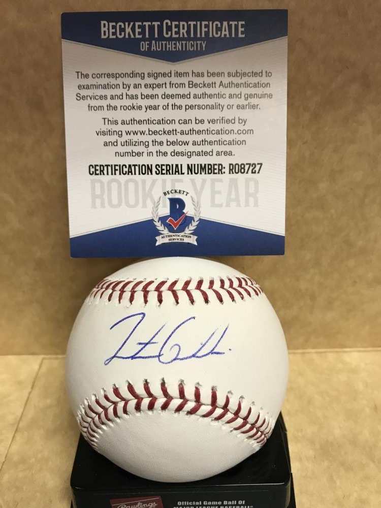 FOSTER GRIFFIN KANSAS CITY ROYALS ROOKIE YEAR SIGNED BASEBALL BECKETT R08727