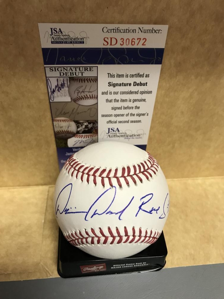 DOMINIC RENE SMITH NY METS SIGNATURE DEBUT SIGNED M.L. BASEBALL JSA SD 30672
