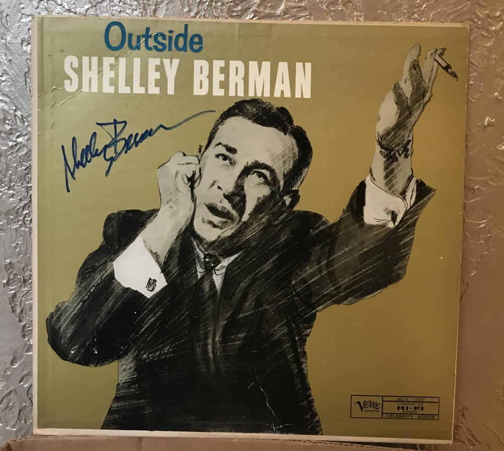 SHELLEY BERMAN DECEASED OUTSIDE SIGNED VINYL RECORD ALBUM W/COA